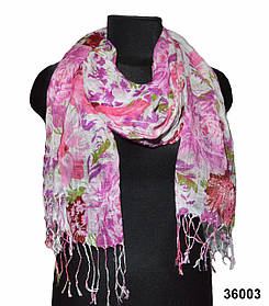 Рожево-ліловий лляної шарф