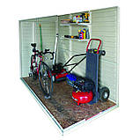 Сарай пластиковий Sidemate 242x122x185 см слонова кістка, фото 7