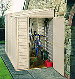 Сарай пластиковий Sidemate 242x122x185 см слонова кістка, фото 9