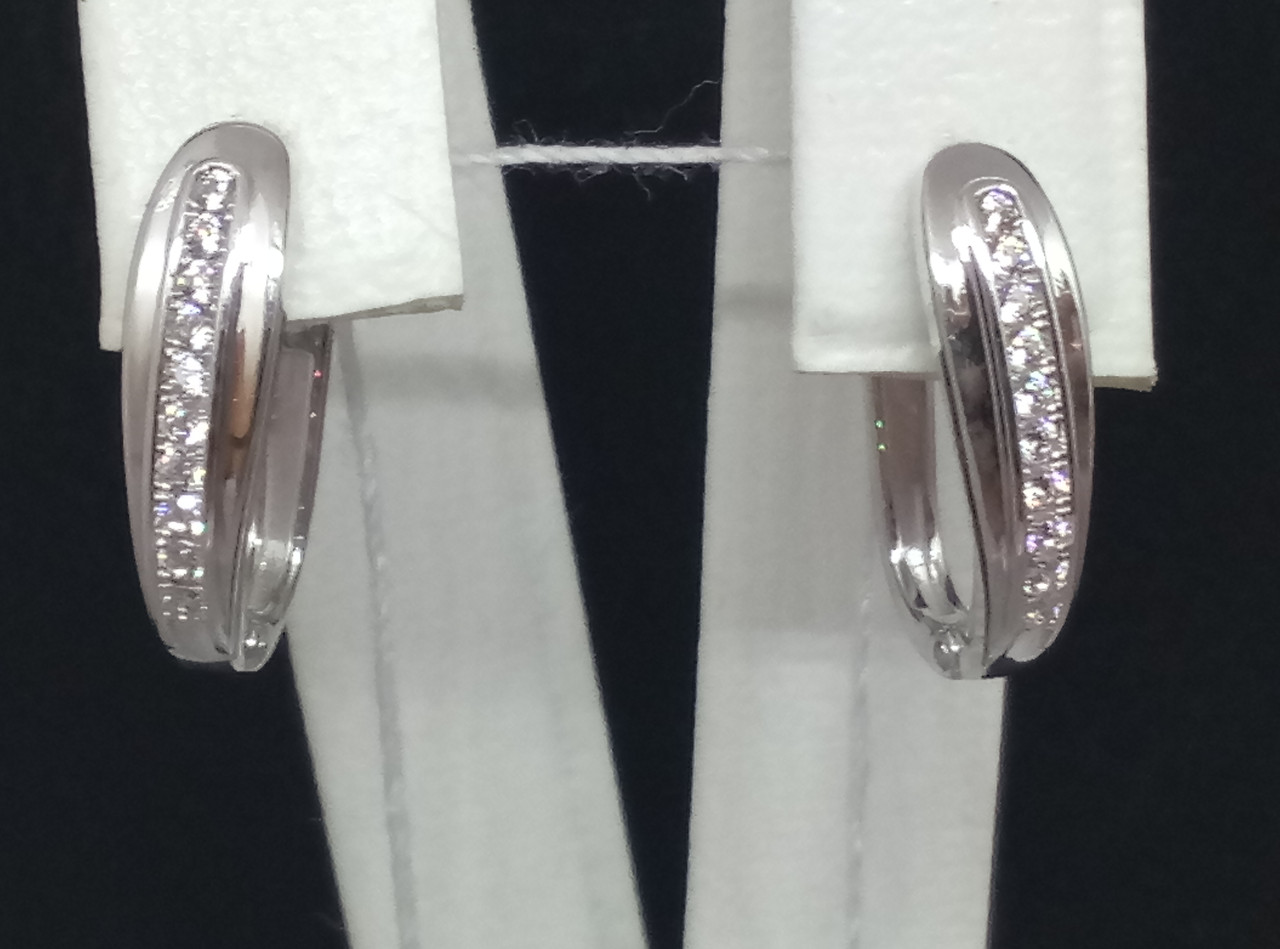 Золоті сережки з фіанітами. 110535Б