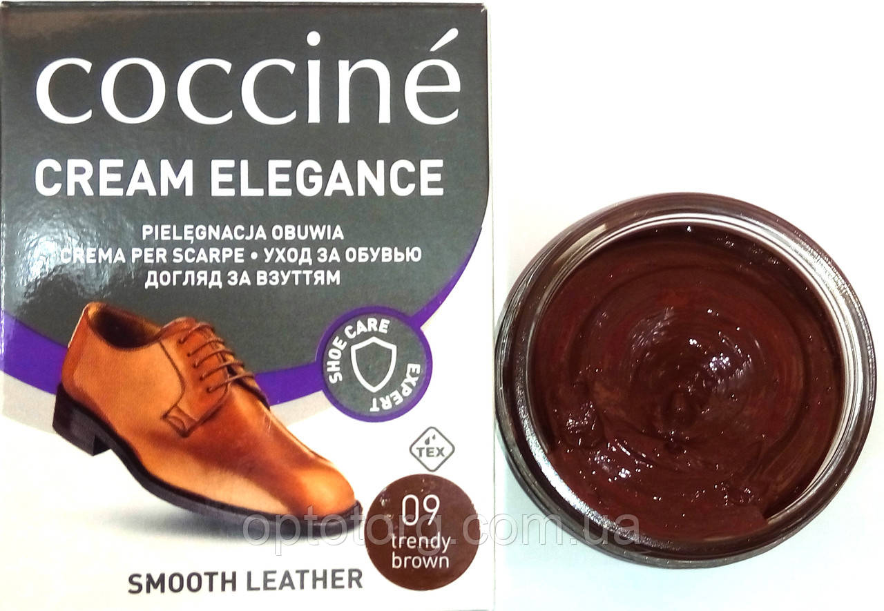 Крем Коричневий модний Кочині Coccine для гладкої шкіри з губкою 50мл