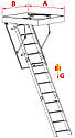 Сходи горищні OMAN Termo S 120х60 дерев'яні трисекційні Н280, фото 4