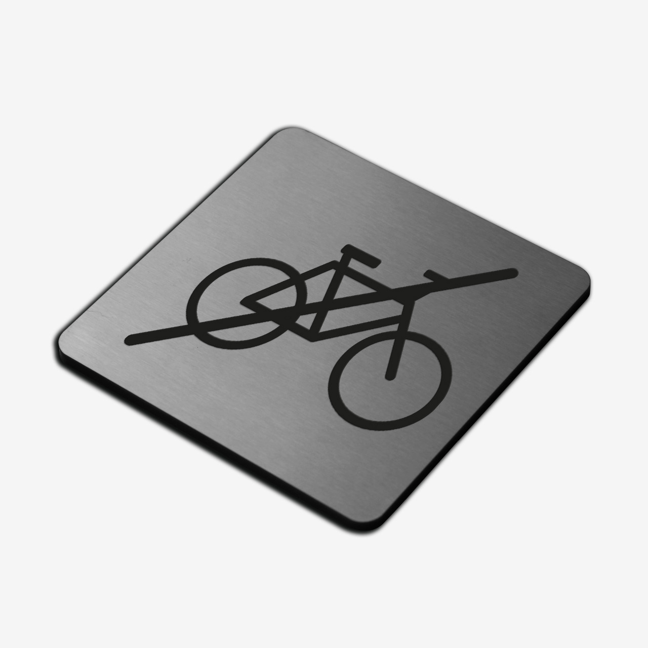 Табличка "Велосипед запрещен" Stainless Steel