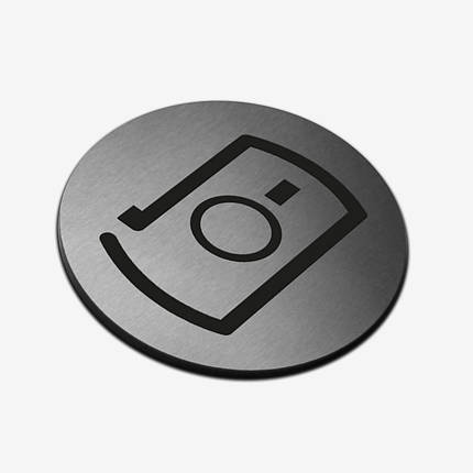Табличка кругла "Фотографування" Stainless Steel, фото 1