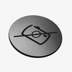 Табличка кругла "Фотозйомка заборонена" Stainless Steel