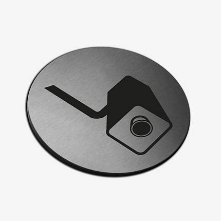 Табличка круглая "Видеосъемка" Stainless Steel, фото 1