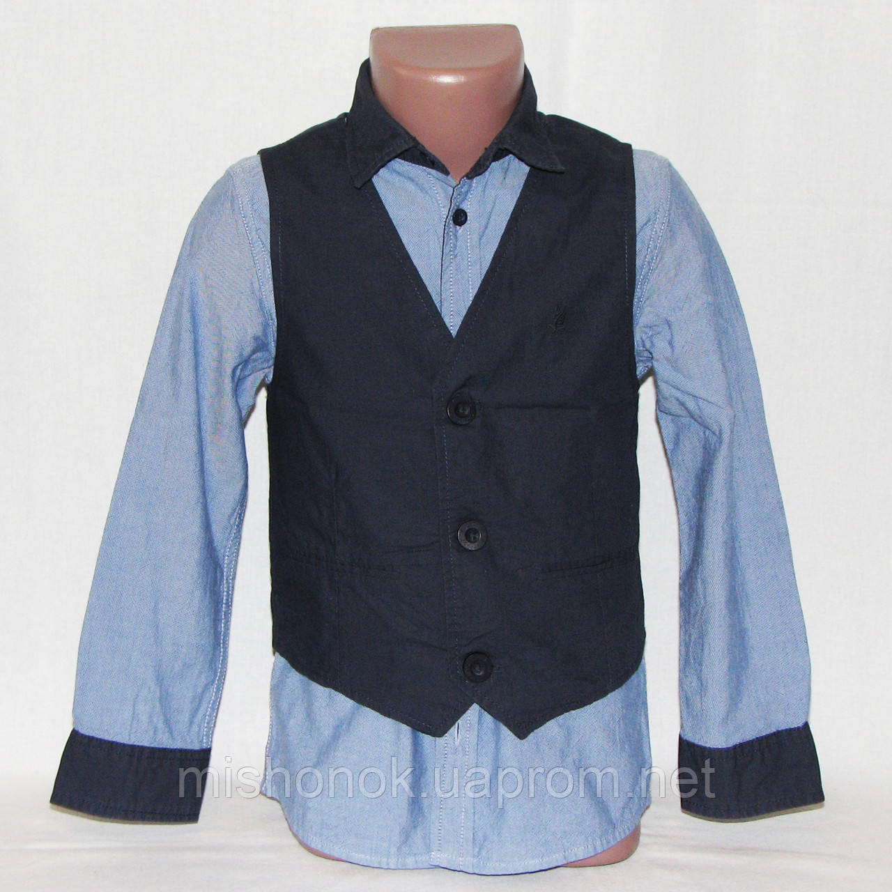 Комплект жилет і модна джинсова сорочка хлопчику Coolclub Young Mans Collection р. 116