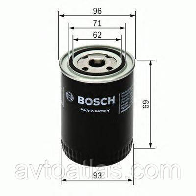 Фільтр оливний ВАЗ 2101-2107 2108-09 (низький 72 мм) (пр.ово Bosch)