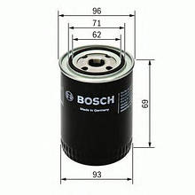 Фільтр оливний ВАЗ 2101-2107 2108-09 (низький 72 мм) (пр.ово Bosch)