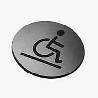 Табличка круглая "Инвалид" Stainless Steel