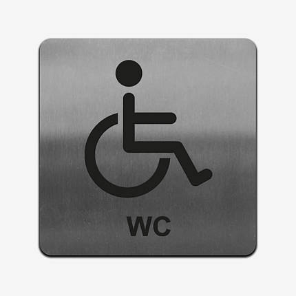 Табличка "WC для інвалідів" Stainless Steel, фото 2