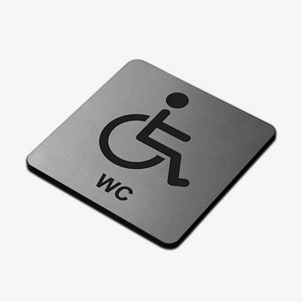Табличка "WC для інвалідів" Stainless Steel, фото 1