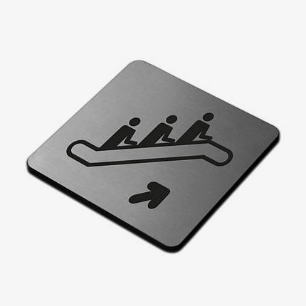 Табличка "Эскалатор" Stainless Steel, фото 1