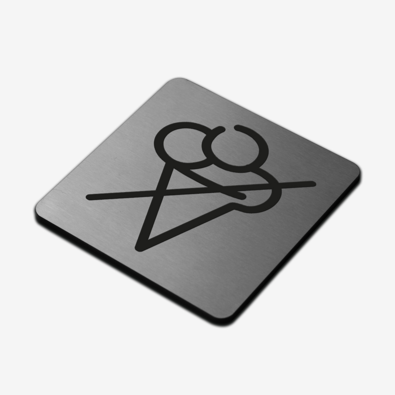 Табличка "Морозиво заборонено" Stainless Steel