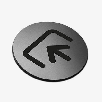 Табличка кругла "Стрілка" Stainless Steel, фото 1