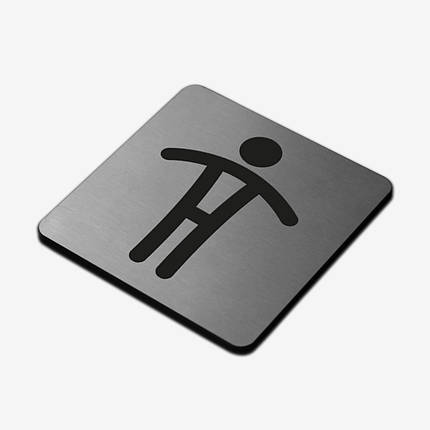 Табличка "Чоловічий туалет" Stainless Steel, фото 1
