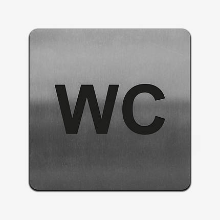 Табличка "WC" Stainless Steel, фото 2