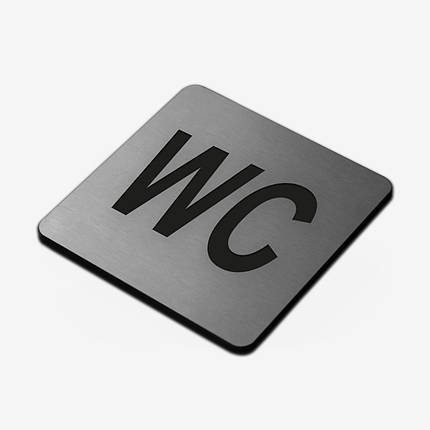 Табличка "WC" Stainless Steel, фото 1