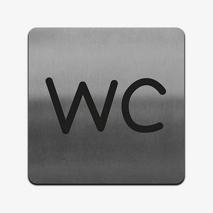 Табличка "WC" Stainless Steel, фото 3