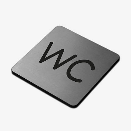 Табличка "WC" Stainless Steel, фото 1