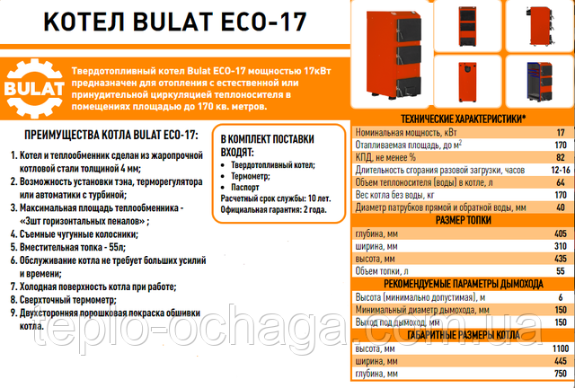 котел булат эко 17
