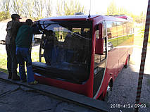 Изготовление и замена лобового стекла на Temsa Opalin в Никополе (Украина). 6