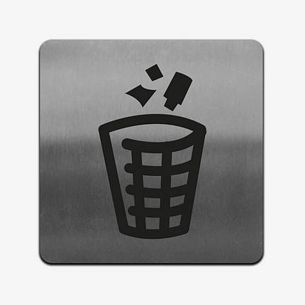 Табличка "Сміттєвий бак" Stainless Steel, фото 3