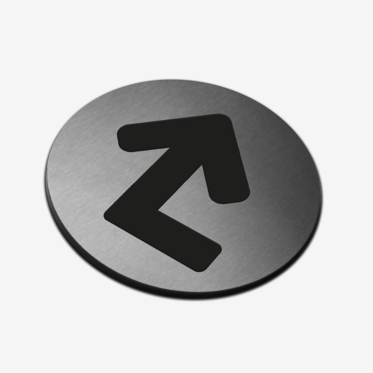 Табличка кругла "Навігаційна стрілка" Stainless Steel