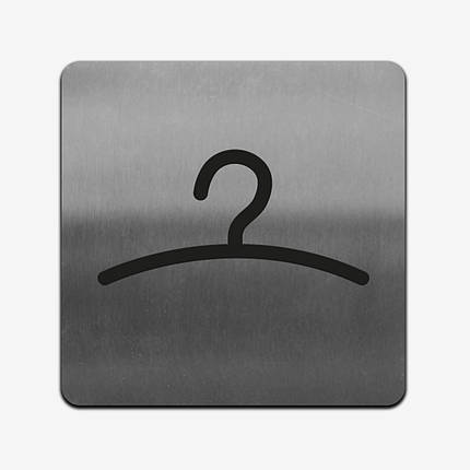 Табличка "Гардероб" Stainless Steel, фото 3