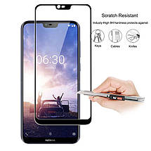 Захисне скло для Nokia 6.1 Plus/X6 2018 чорне, фото 5