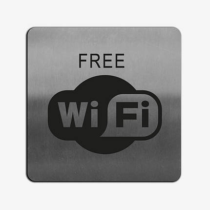 Табличка "WI-FI" Stainless Steel, фото 3