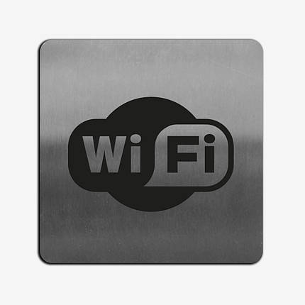 Табличка "WI-FI" Stainless Steel, фото 3