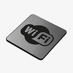 Табличка "WI-FI" Stainless Steel