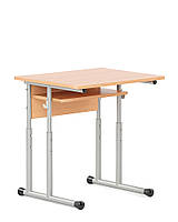 Парта для школяра E-176/1 (16R) PK одномісна з полицею регулюється по висоті каркас alu (Новий Стиль ТМ)