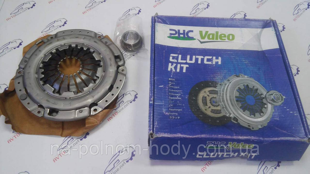 Комплект зчеплення Авео 1.6 (Диск, Корзина, Вижимний) Valeo Корея