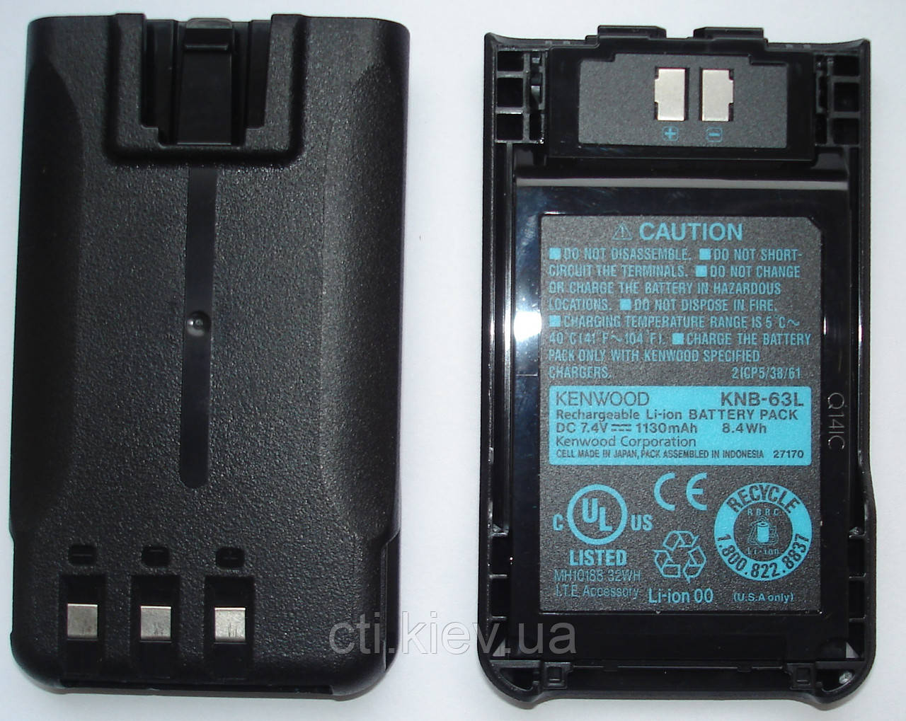 Kenwood KNB-63L акумуляторна батарея Li-Ion, 7.2V, 1130 mAh.