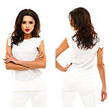 Блуза жіноча літня 42 молочний, фото 2