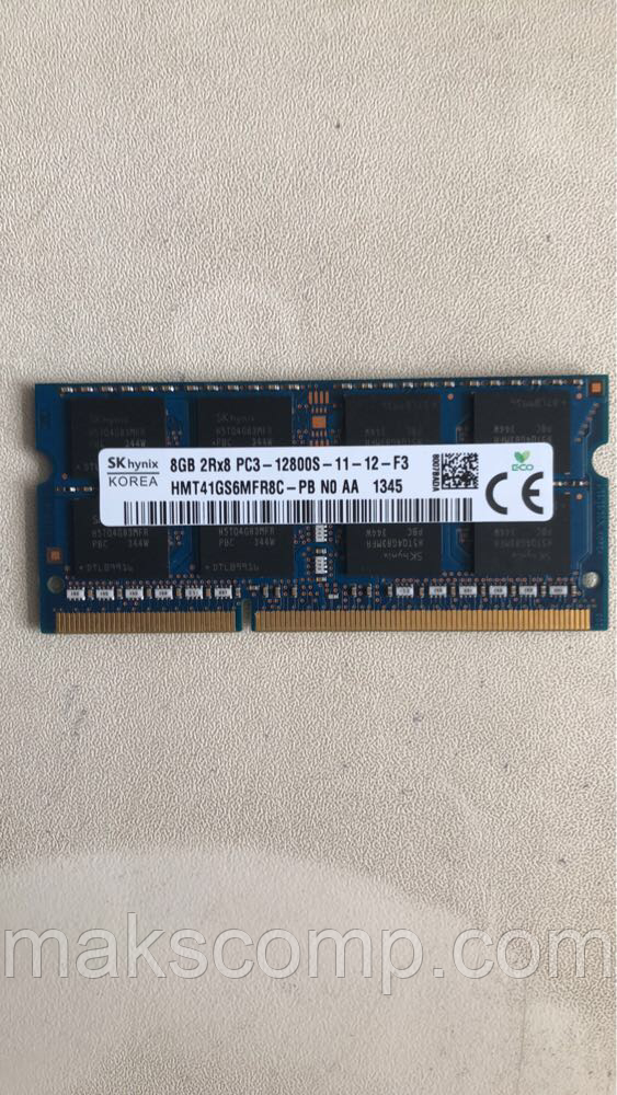 Пам'ять Hynix 8Gb So-DIMM PC3-12800S DDR3-1600 1.5 v (HMT41GS6MFR8C-PB)