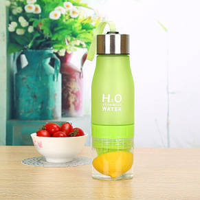 Стильна пляшка-соковичавниця для води та напоїв H2O, фото 3