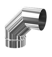 Колено дымоходное диаметр 120мм 90* AiSi304 0,5мм