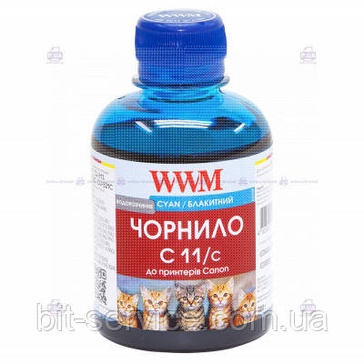 Чорнило WWM для Canon CL-511С/CL-513С/CLI-521C 200г Cyan водорозчинне (C11/C)