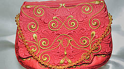 Клатч/сумка вишивка золотою ниткою, клатч під колір плаття.Ручна робота.