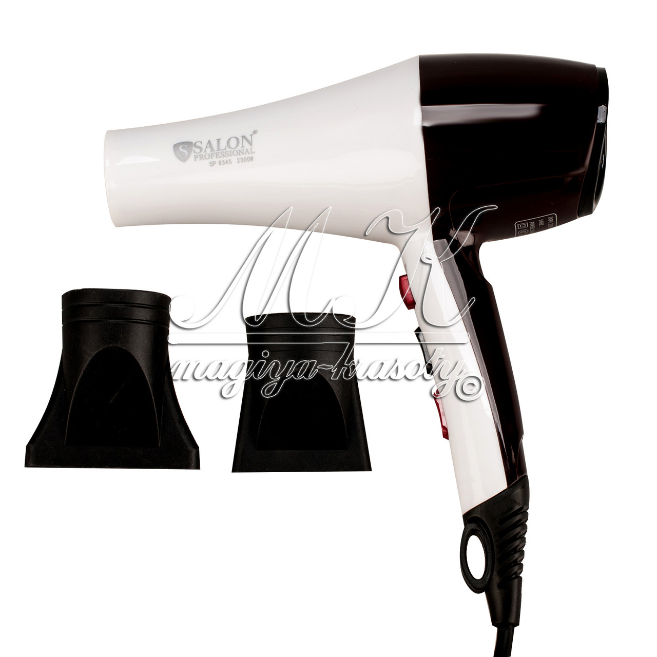 Професійний фен Salon Professional 8345 (2300 W) колір білий/бардо, фото 1