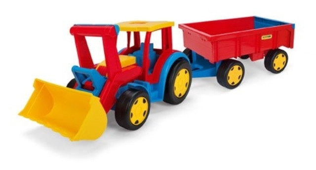 Дитячий трактор з лопатою та причепом із серії Gigant Wader (66300), фото 1