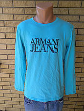 Батник чоловічий брендовий логотип ARMANI JEANS, фото 3