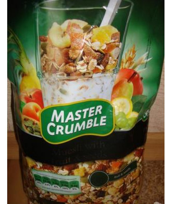 Мюслі з сухофруктами Master Crumble 750гр