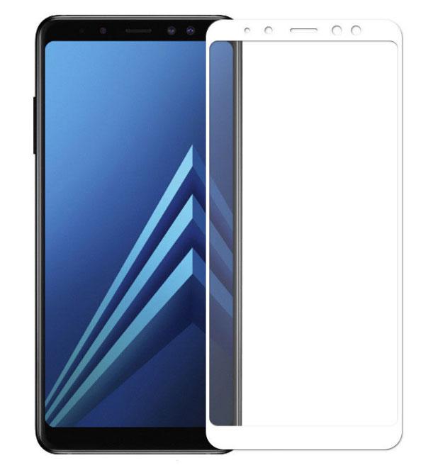 Full Cover защитное стекло для Samsung Galaxy A8 Plus 2018 (A730) - White - фото 1 - id-p714854387