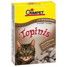 Вітаміни для кішок GimCat TOPINIS (ДжимКет)для поліпшення обміну речовин з кроликом, 180т./220 г