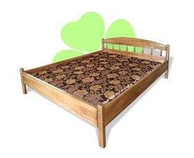 Ліжко двомісне з натурального дерева Ассоль
