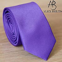 Краватка чоловіча вузька однотонна синьо-фіолетова | Lan Franko Арт.:GMUO007